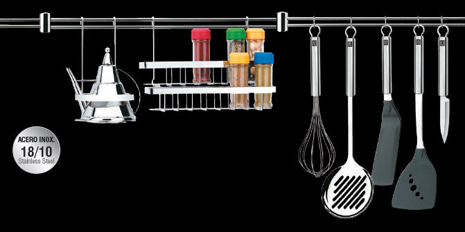 especiero de cocina estante estante de acero inoxidable especias spice shelf etagere epices Küchenstange Aufhängen ~ especiero de cocina estante estante de acero inoxidable especias spice shelf etagere epices