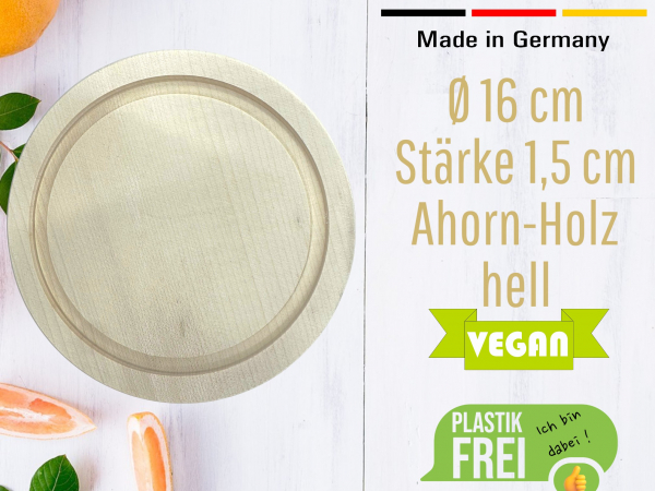 Set Wooden plate & Glassdome mini