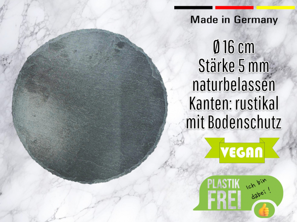 Set Schieferplatte & Glasglocke mini