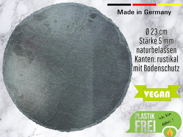 Set Schieferplatte & Glasglocke MAXI