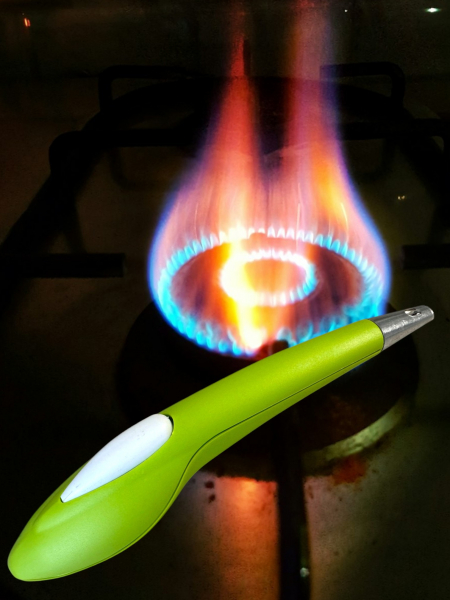 Electronic gas lighter for battery