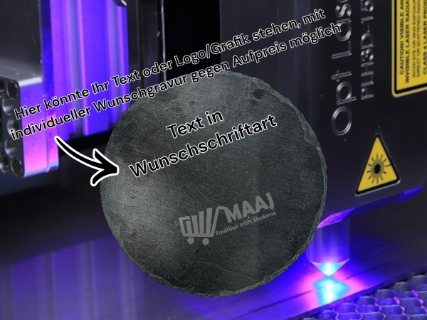 Set Schieferplatte & Glasglocke mini