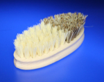Vegetable brush with natural bristles