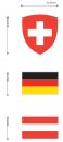 Flagge DE / AT / CH zur Personalisierung Ihres Weinfasses usw.